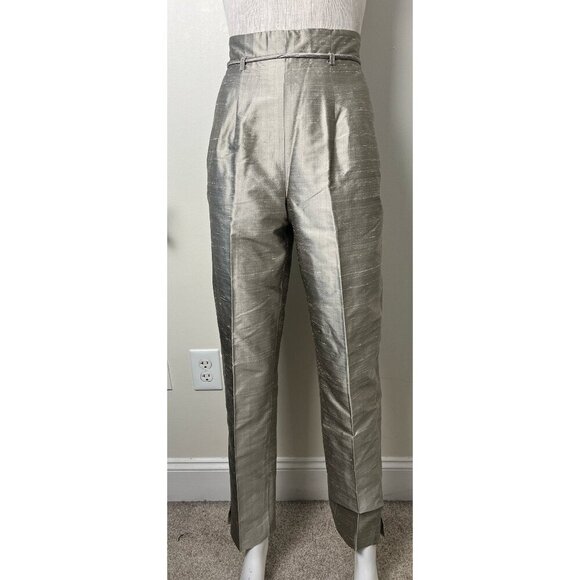 J PETERMAN COMPANY METALLIC SILK PANT TOP SET 2 - Picture 1 of 16